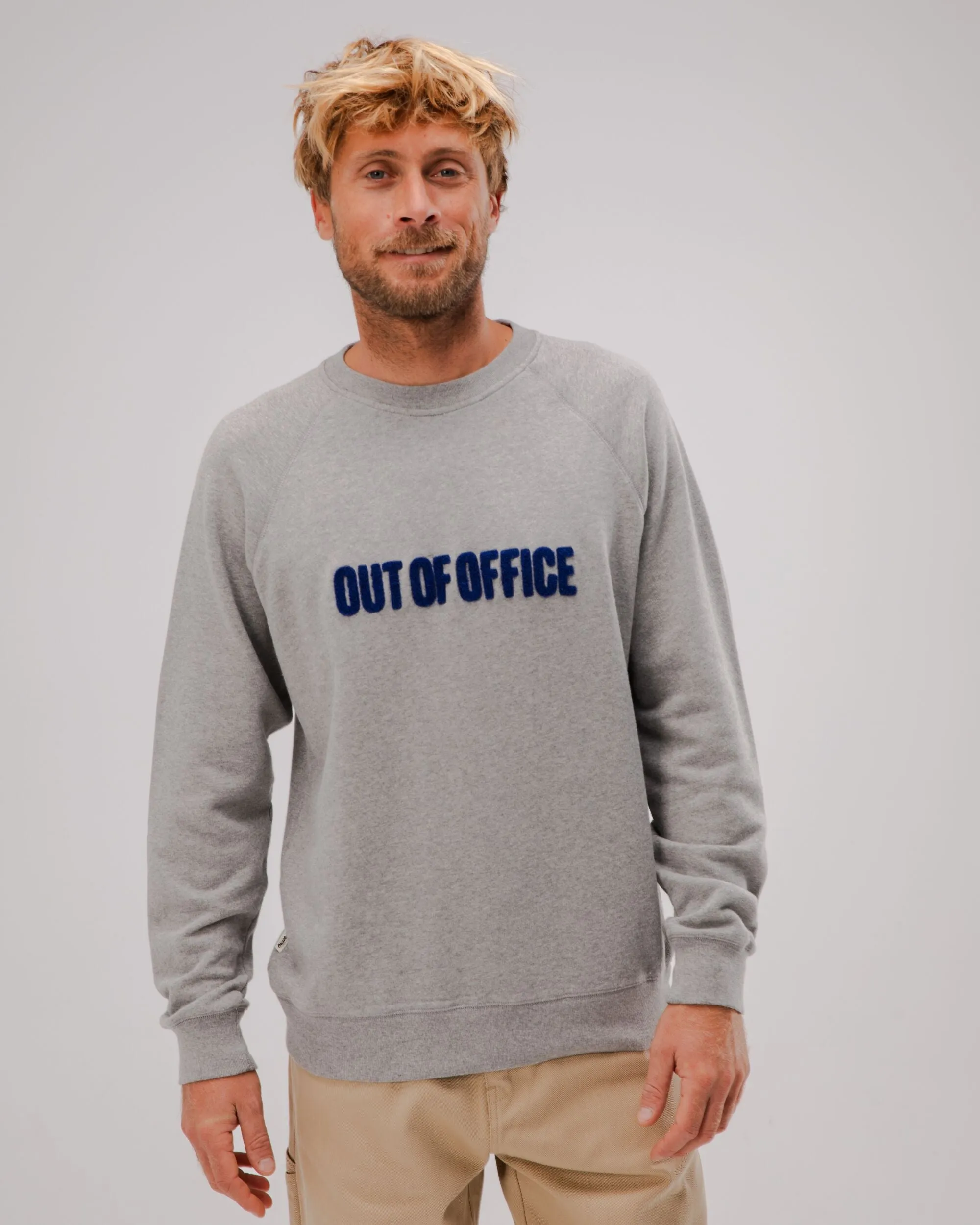 Out of Office Cotton Sweatshirt Grey Melange