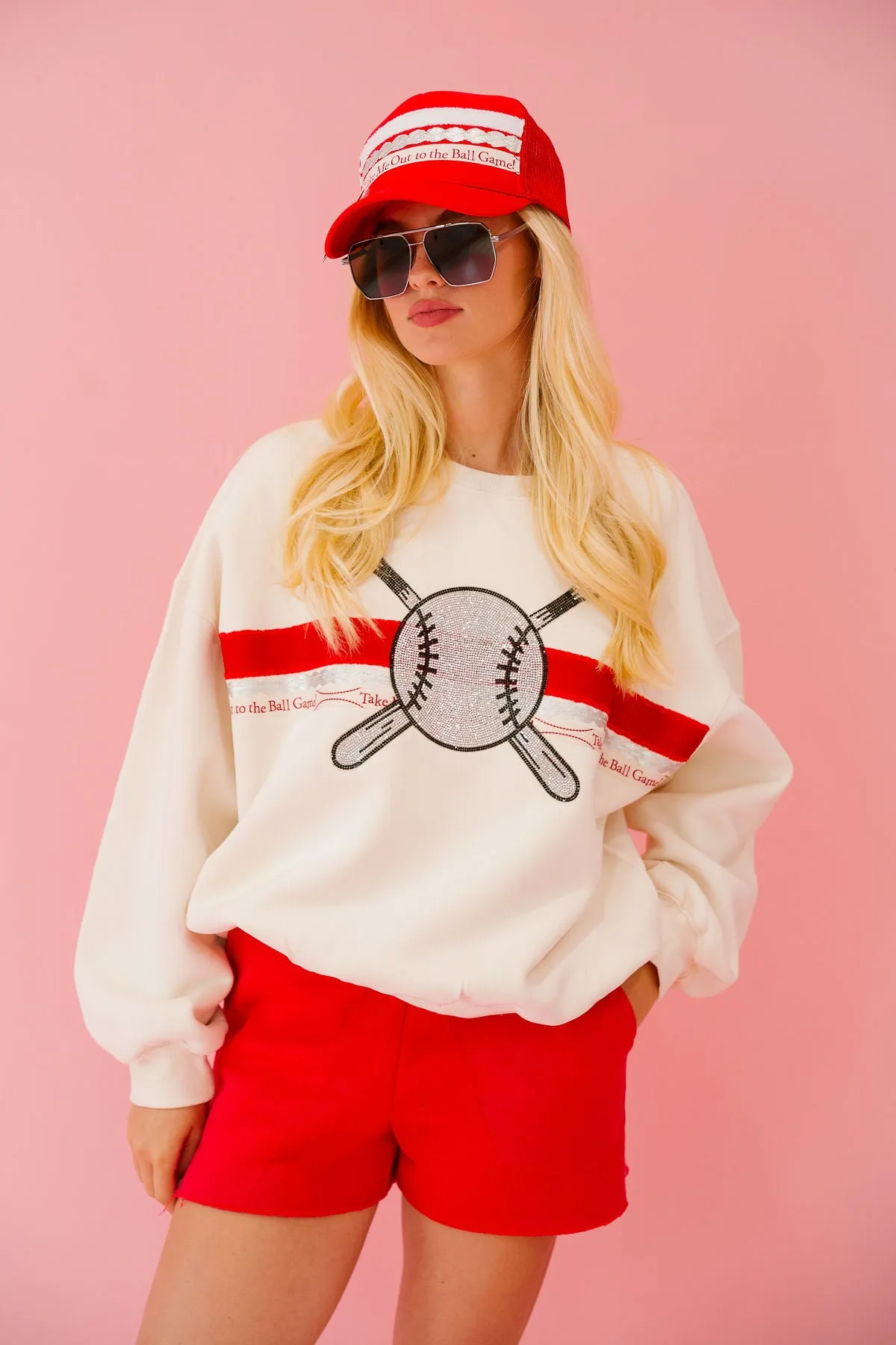 OUT TO THE GAME BASEBALL PULLOVER