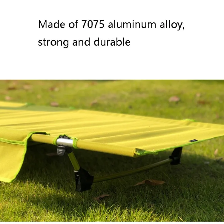 Outdoor Lightweight Folding Bed for Camping, Fishing, and Beach, Simple Leisure, 70.9 x 24 inches (Khaki)