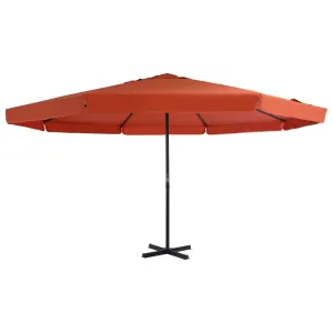 Outdoor Parasol with Aluminium Pole 500 cm Terracotta