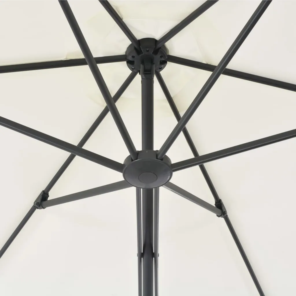 Outdoor Parasol with Steel Pole 300 cm Sand