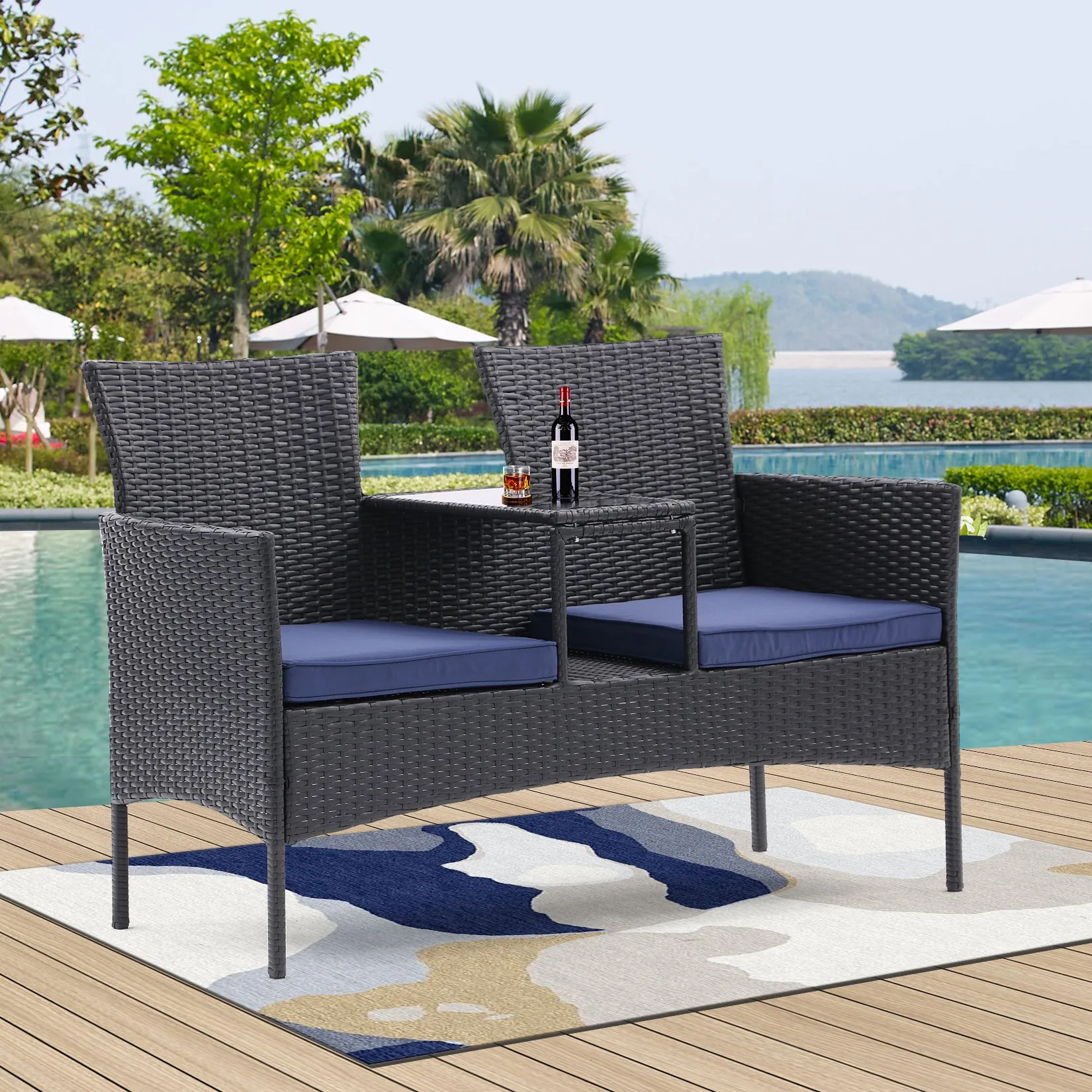 Outdoor Patio Loveseat Set