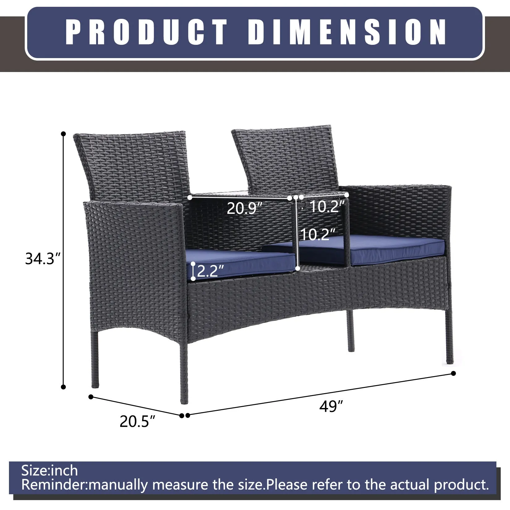 Outdoor Patio Loveseat Set