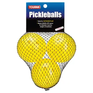 Outdoor Pickleballs 3 Pack Yellow