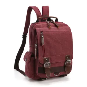 Outdoor Travel Messenger Canvas Chest Bag, Color: Red Backpack