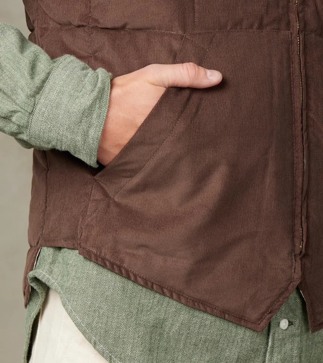 Outdoor Vest - Brown Corduroy