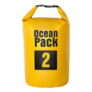 Outdoor Waterproof Bag Dry Sack PVC Barrel Bag, Capacity: 2L (Yellow)