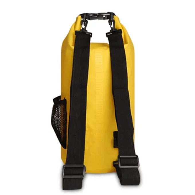 Outdoor Waterproof Dry Dual Shoulder Strap Bag Dry Sack PVC Barrel Bag, Capacity: 10L(Blue)