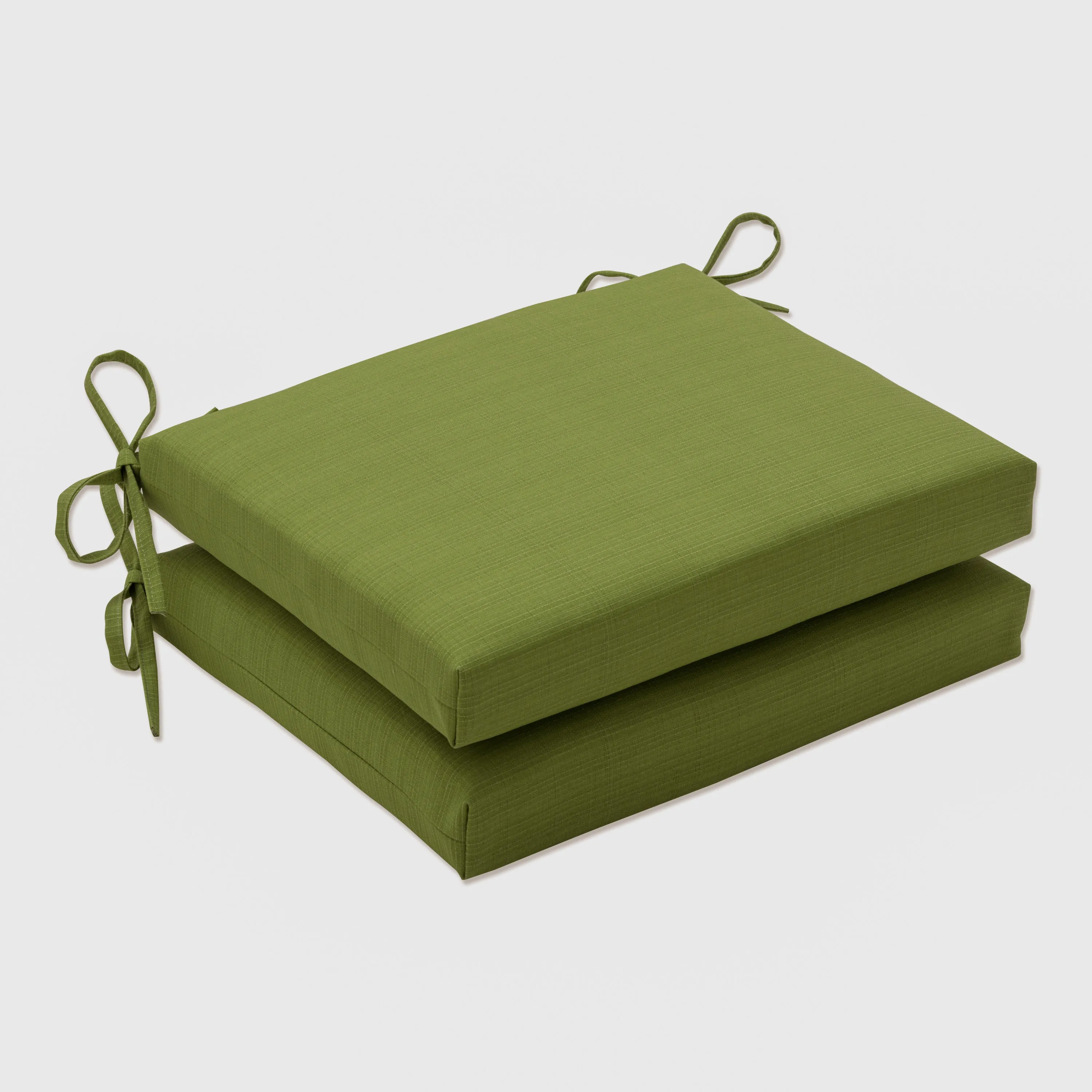 Outdoor/Indoor Forsyth Kiwi Squared Corners Seat Cushion (Set of 2)