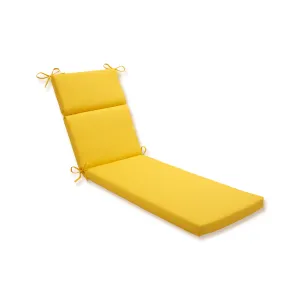 Outdoor/Indoor Fresco Solids Yellow Chaise Lounge Cushion