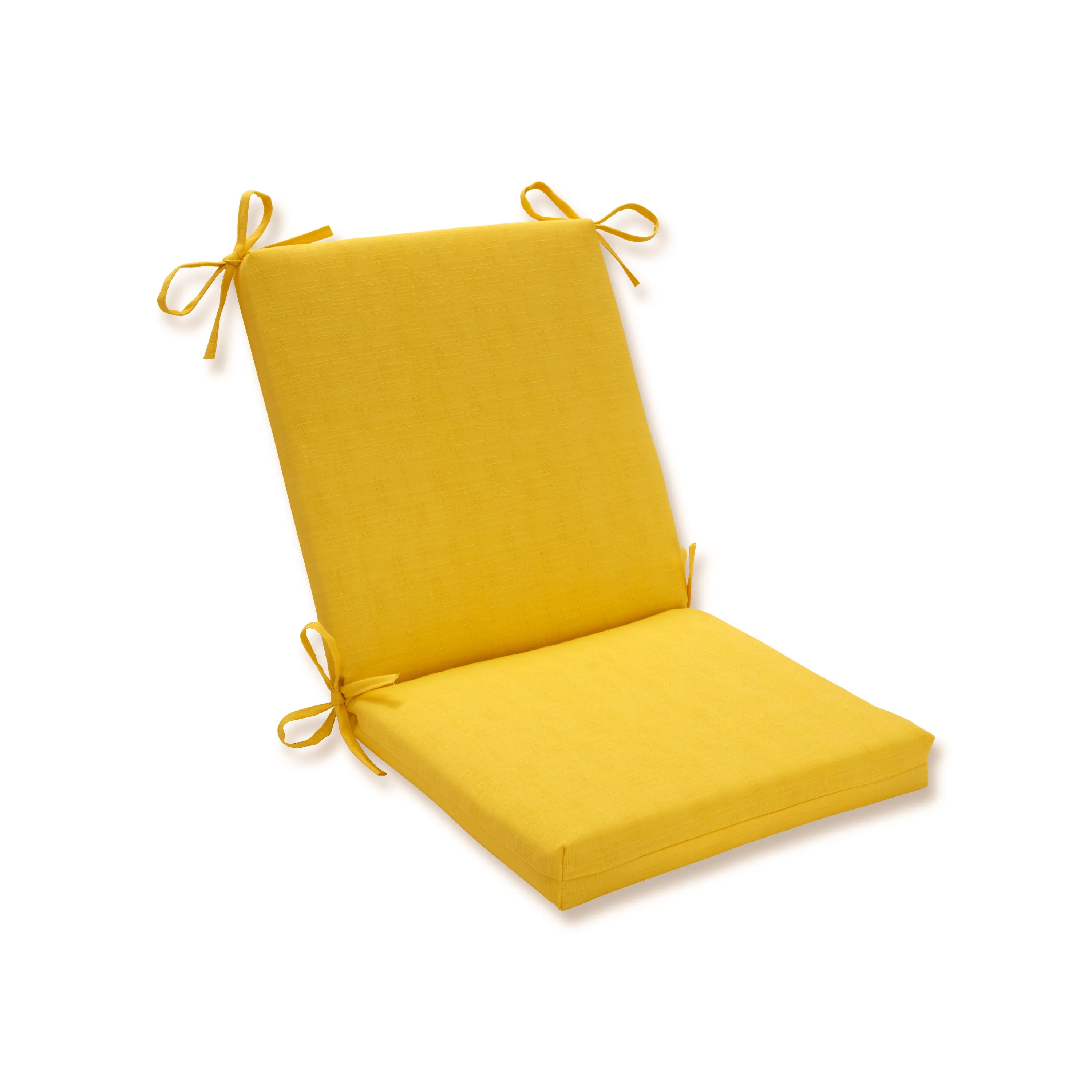 Outdoor/Indoor Fresco Solids Yellow Squared Corners Chair Cushion