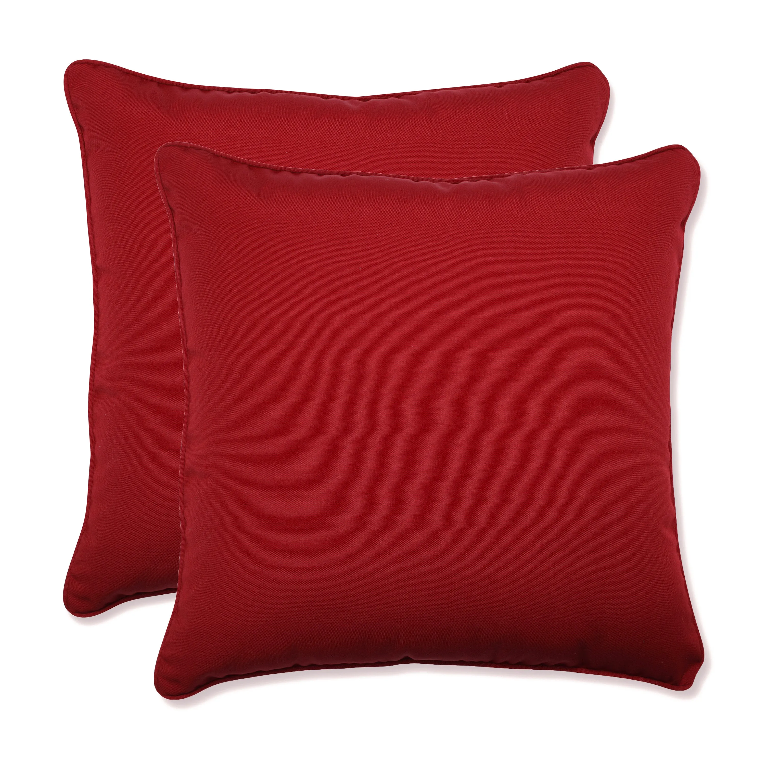 Outdoor/Indoor Pompeii Red 18.5-inch Throw Pillow (Set of 2)