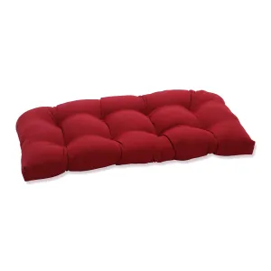 Outdoor/Indoor Pompeii Red Wicker Loveseat Cushion