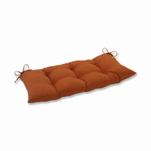 Outdoor/Indoor Solid Cinnabar Tufted Bench/Swing Cushion