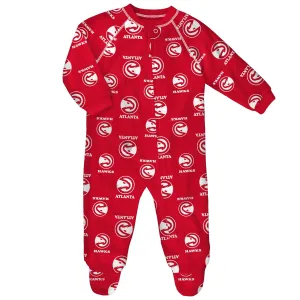 Outerstuff NBA Infant Atlanta Hawks Raglan Zip Up Coverall