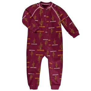 Outerstuff NBA Toddler Cleveland Cavaliers Raglan Zip Up Coverall