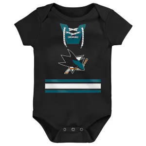 Outerstuff NHL Infant San Jose Sharks Mock Jersey Stripes Bodysuit