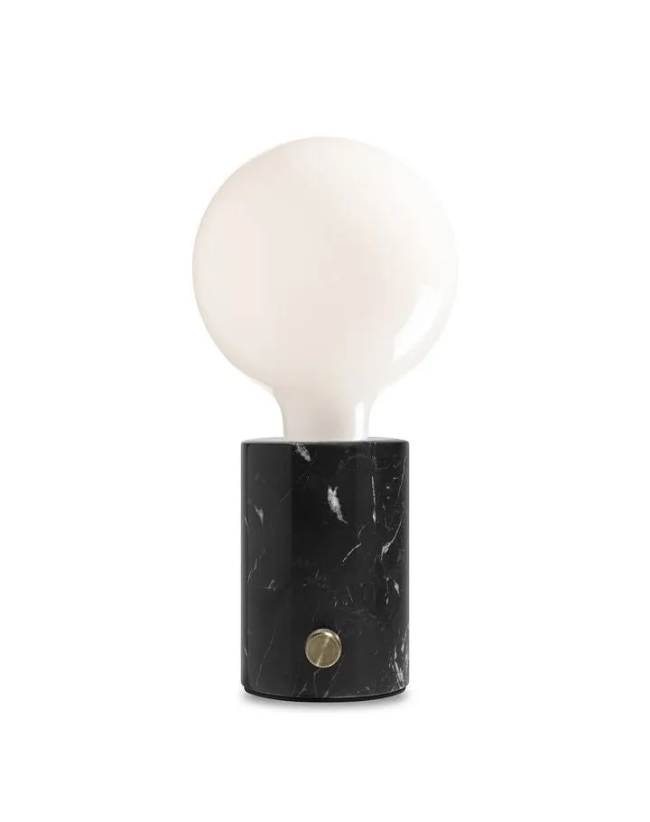 Outlet Orbis table lamp - Black Marble, Opaque (White)