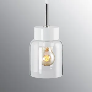 Outlet Smycka Tova Pendant Light - White base, clear glass