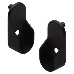 Oval Closet Rod Flange - Black