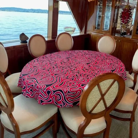 Oval Tablecloths with Prints