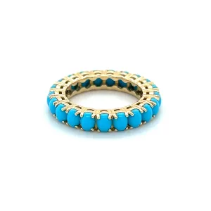 Oval Turquoise Eternity Ring