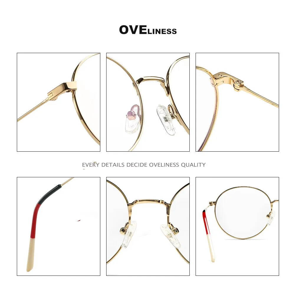 Oveliness Unisex Full Rim Round Titanium Eyeglasses P8081