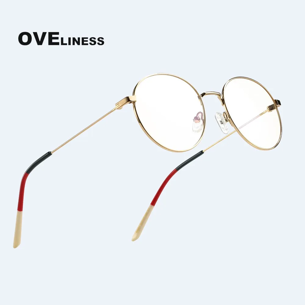 Oveliness Unisex Full Rim Round Titanium Eyeglasses P8081