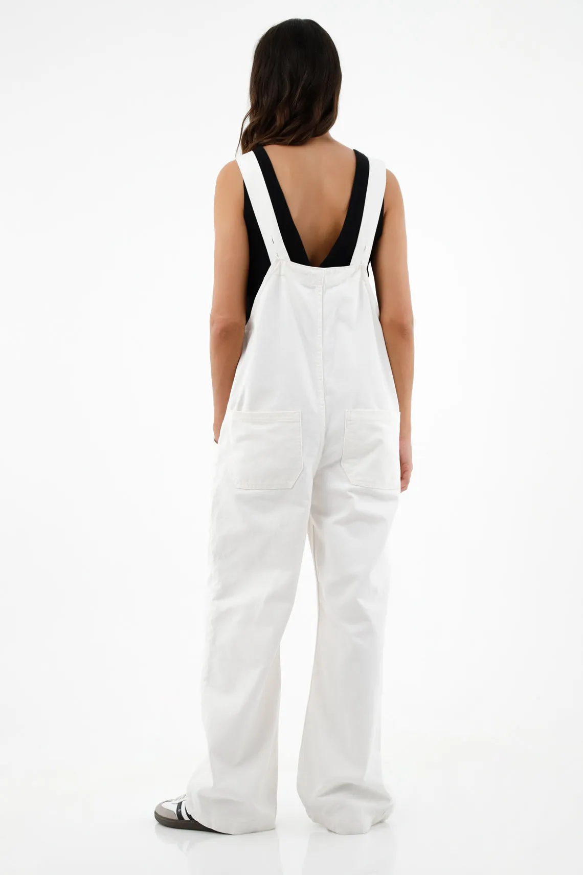 Overall crudo con botones para mujer