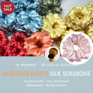 Oversize Fluffy Silk Scrunchie Custom Wholesale