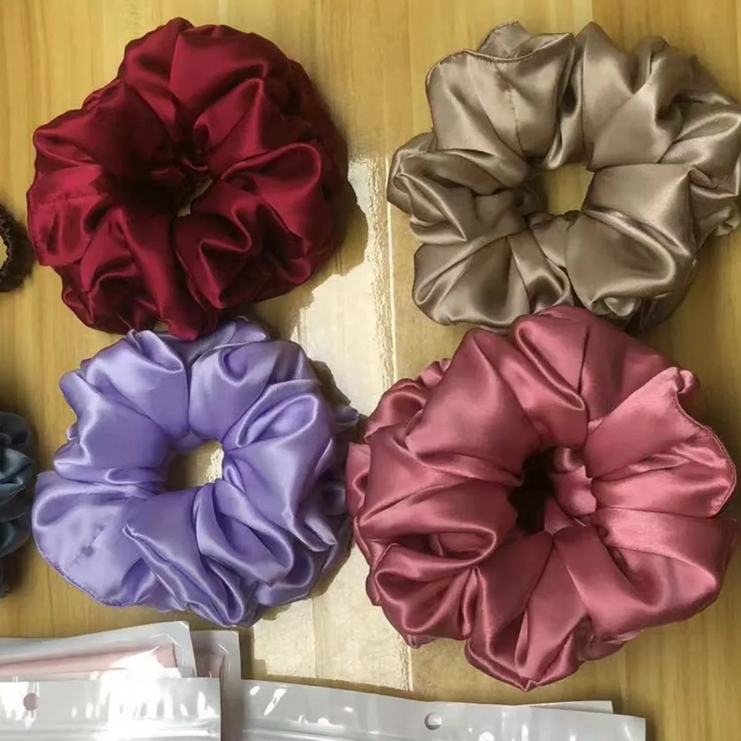 Oversize Fluffy Silk Scrunchie Custom Wholesale