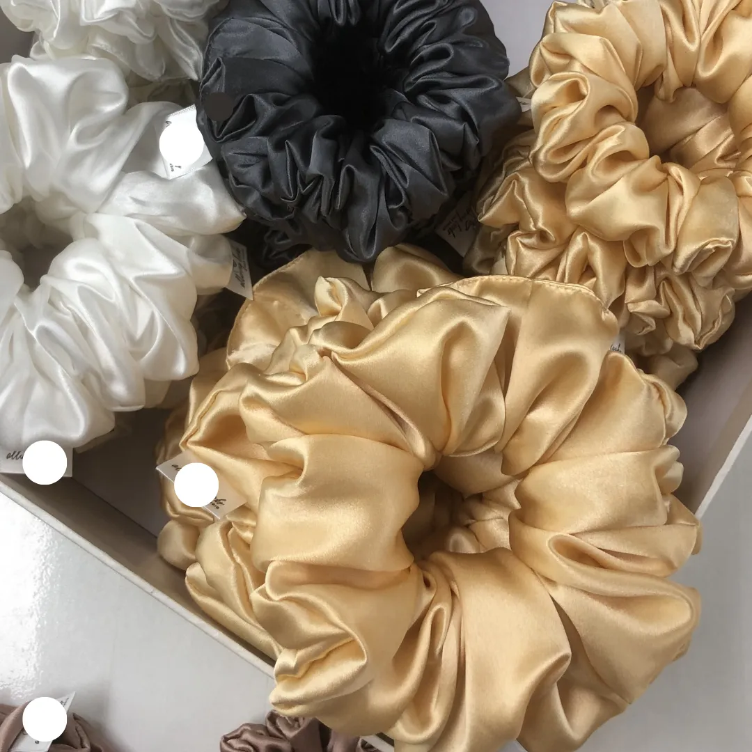 Oversize Fluffy Silk Scrunchie Custom Wholesale