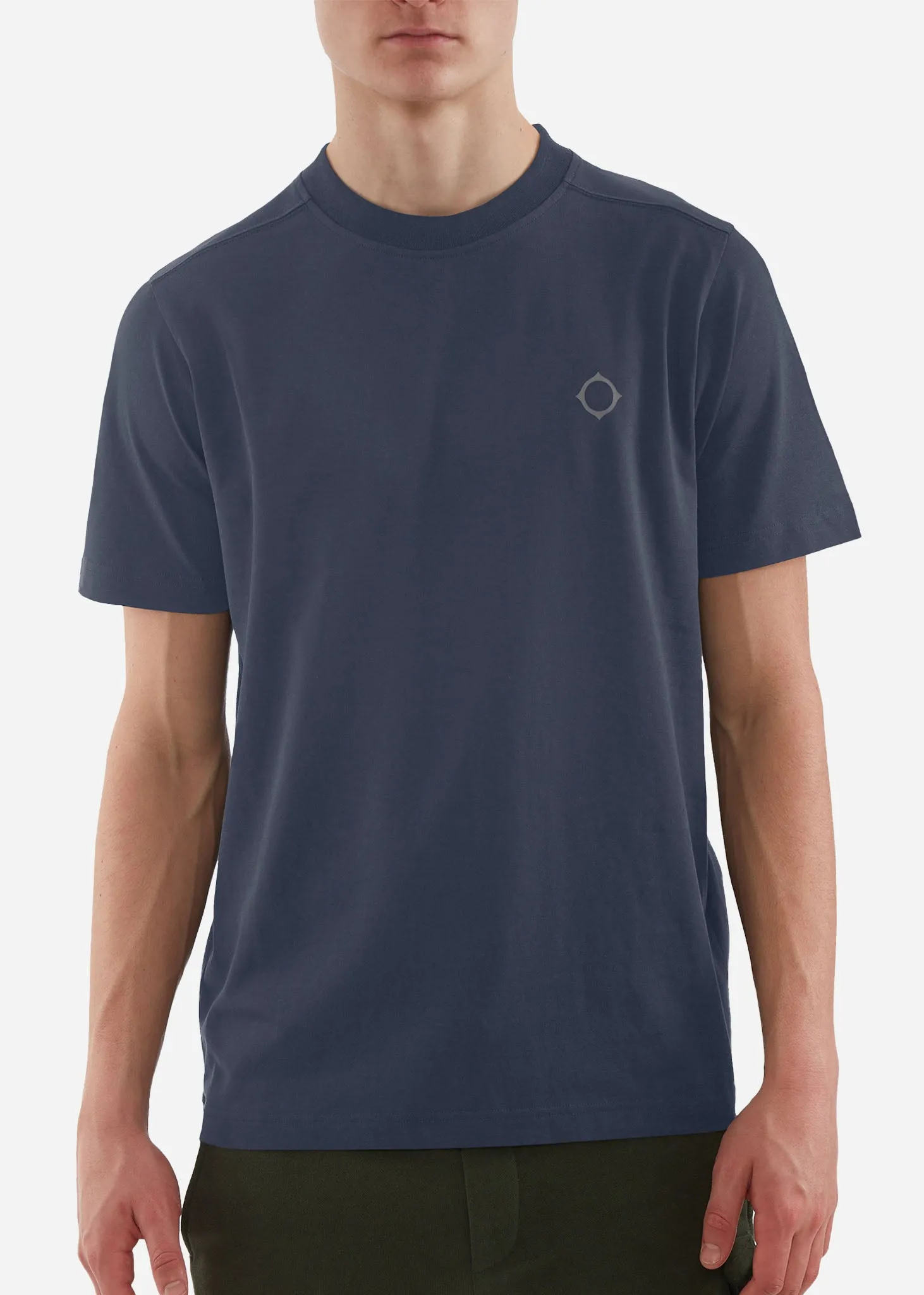 Oversized back logo print tee - ink navy