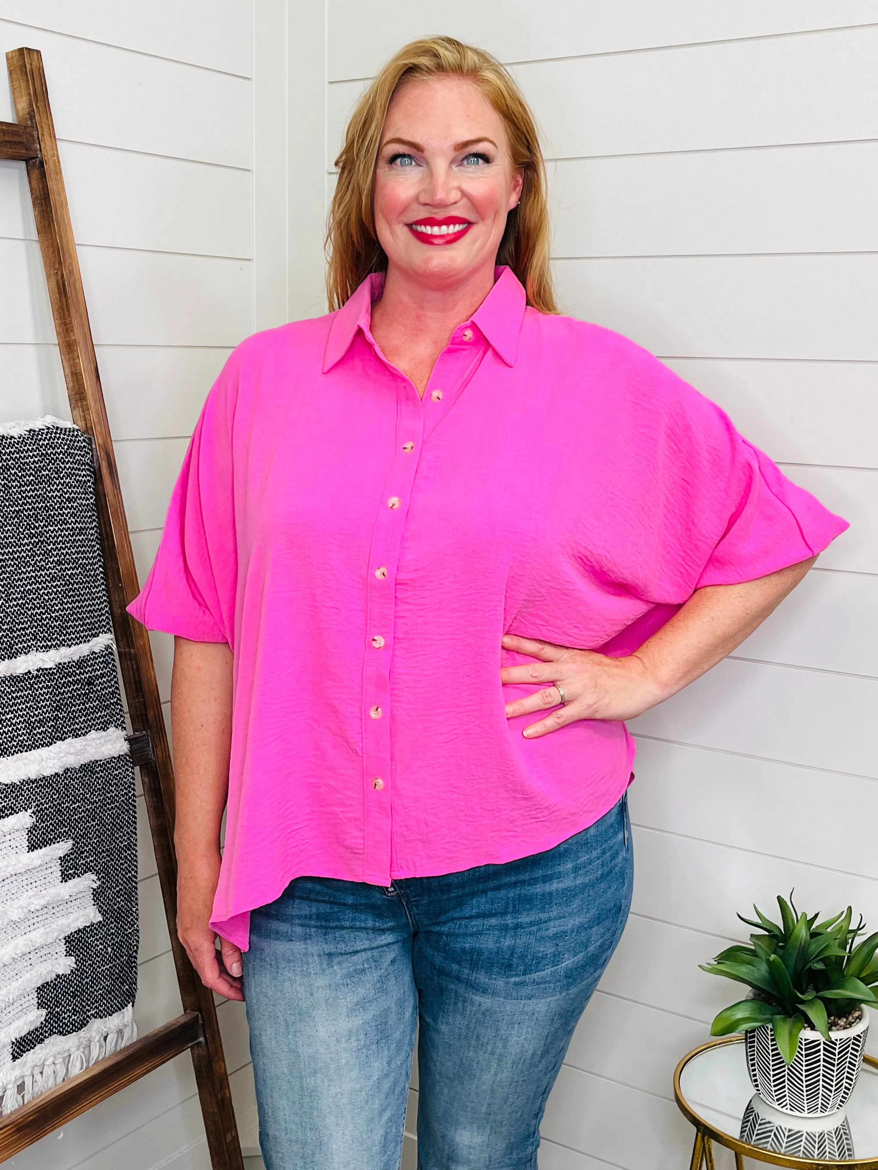 Oversized Dolman Button Up : 2 Colors