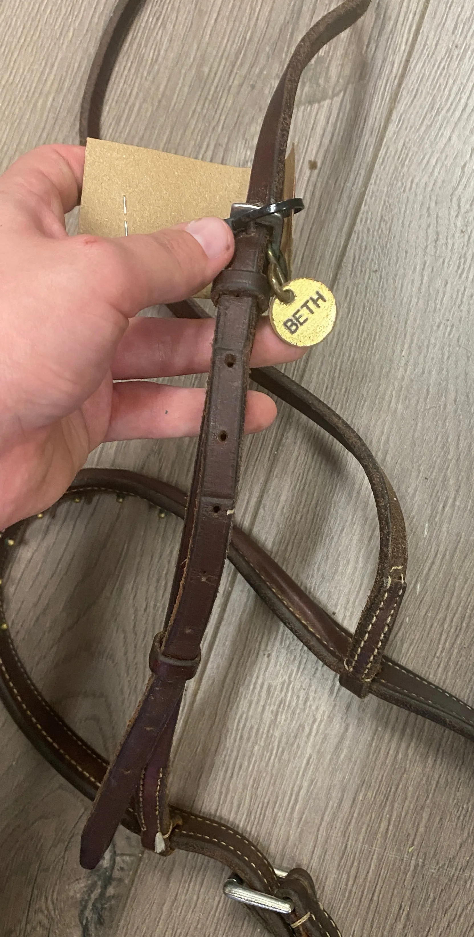 Oversized Edgewood Fancy Stitch Tack Noseband *nice