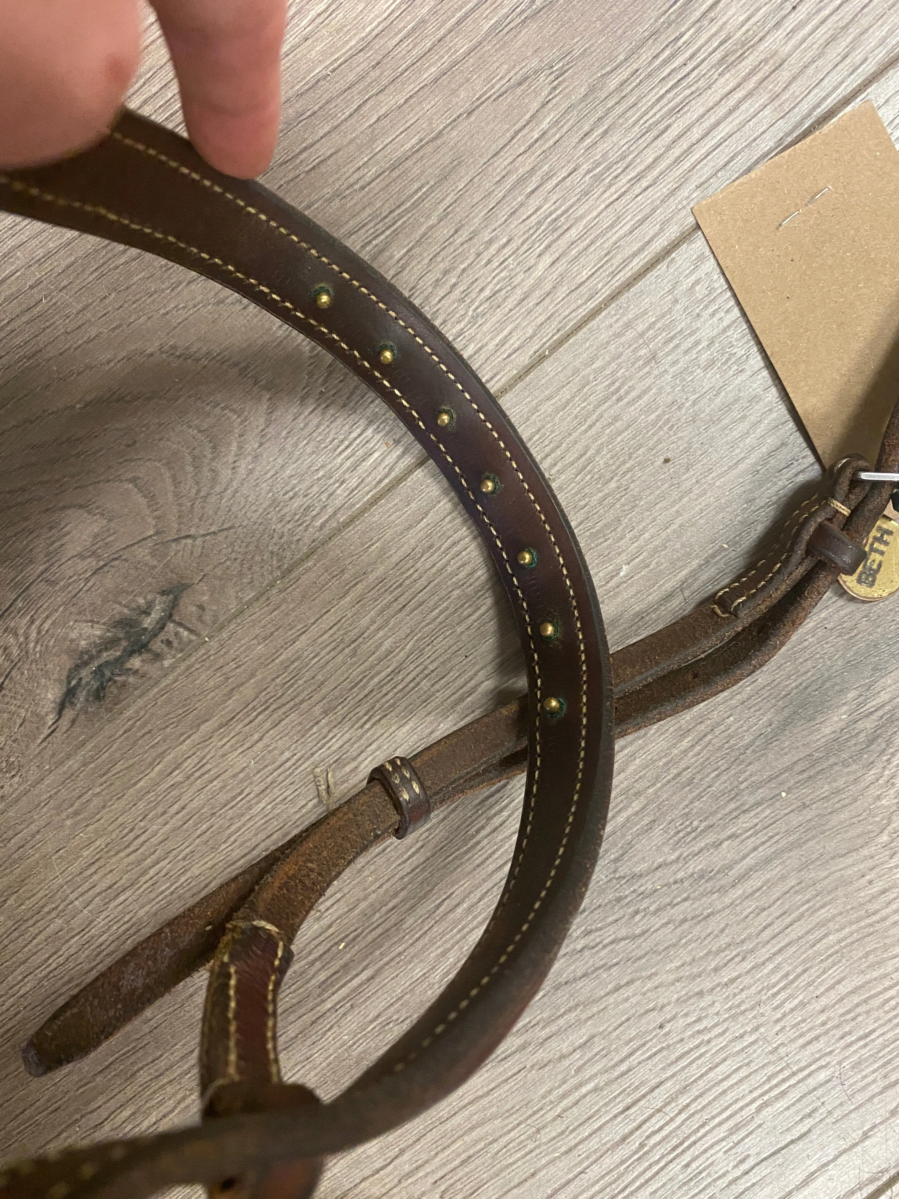 Oversized Edgewood Fancy Stitch Tack Noseband *nice