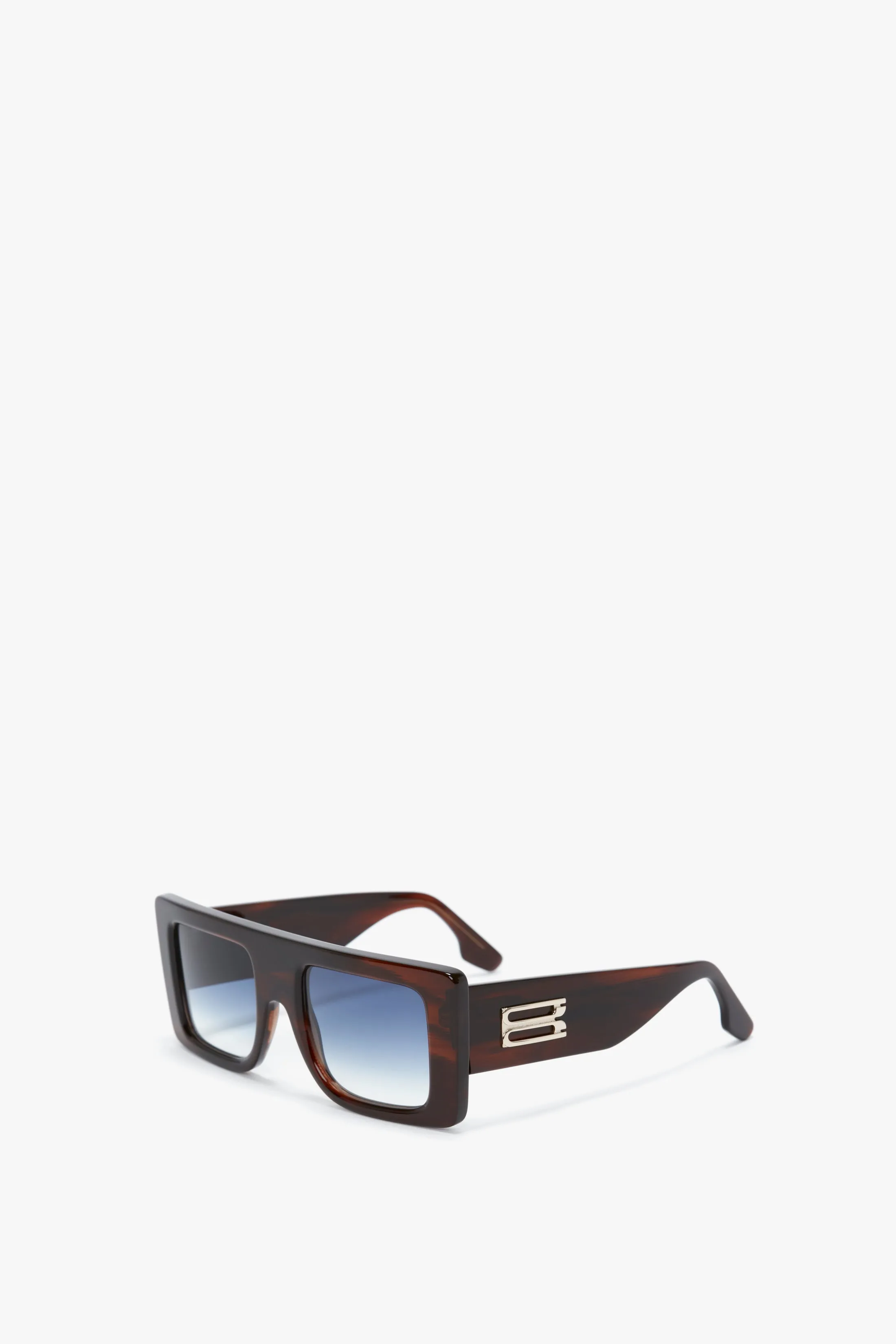 Oversized Frame Sunglasses In Brown Horn