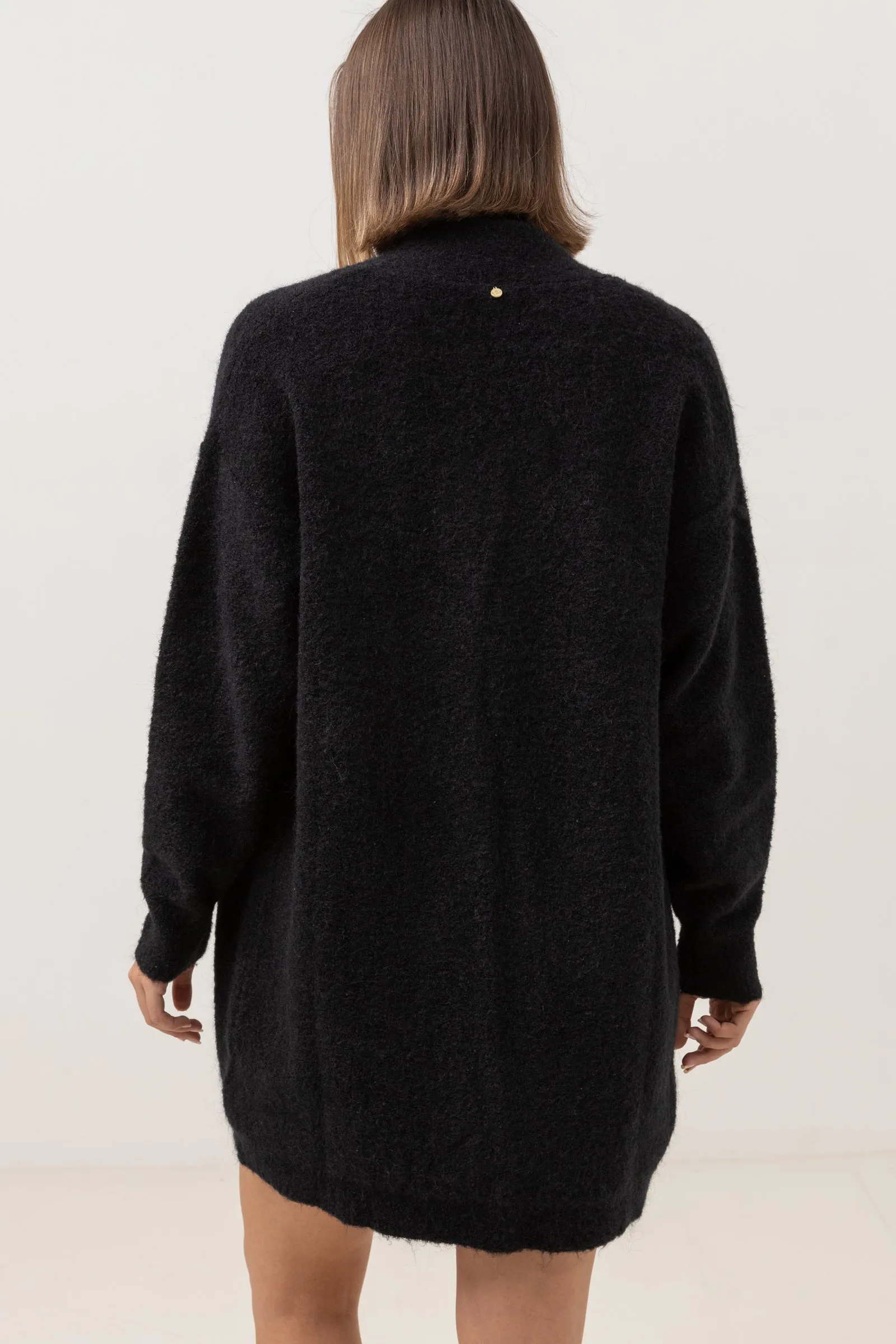 Oversized Knit Cardigan Black