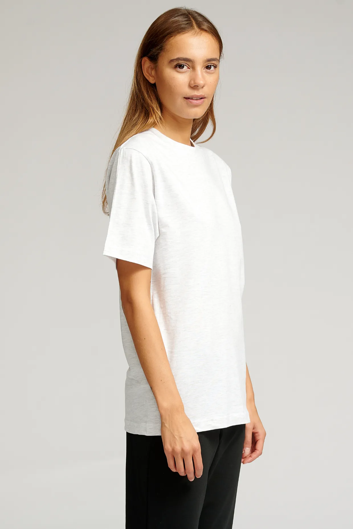 Oversized T-shirt - Light Grey Melange