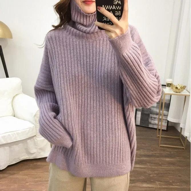 Oversized Turtleneck Knitted Sweater