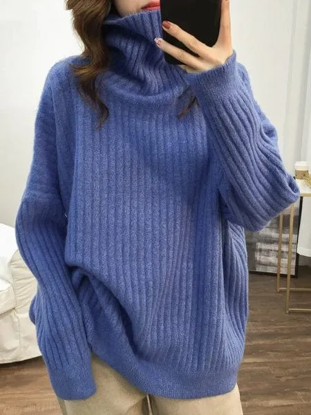 Oversized Turtleneck Knitted Sweater