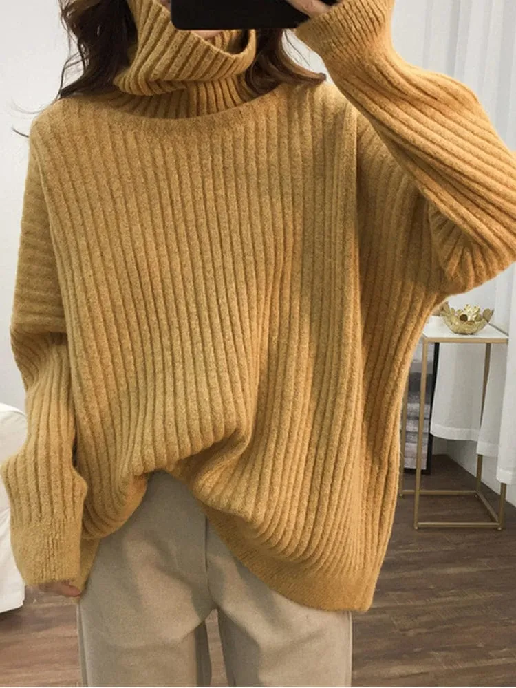 Oversized Turtleneck Knitted Sweater