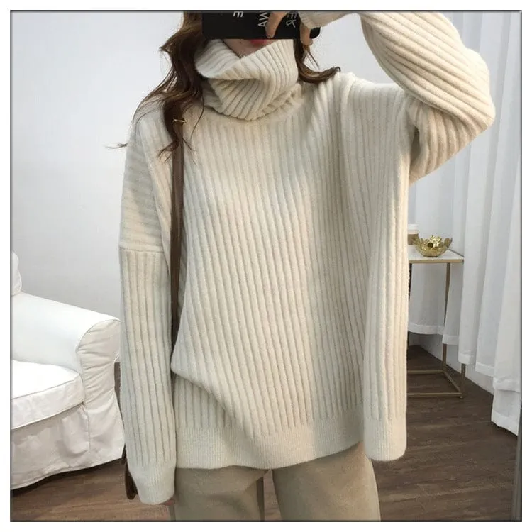 Oversized Turtleneck Knitted Sweater