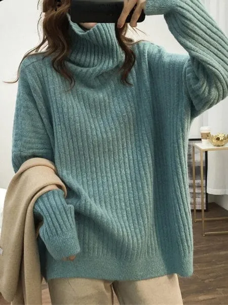 Oversized Turtleneck Knitted Sweater