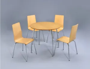 Owl Round Table Set - Modern Dining Table with 4 Chairs