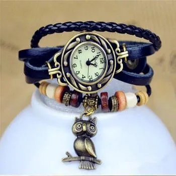 Owl Vintage Wrap Watch