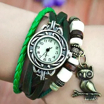 Owl Vintage Wrap Watch