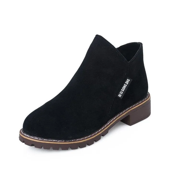 Owlkay Winter Plush Comfortable Casual Ankle Boots