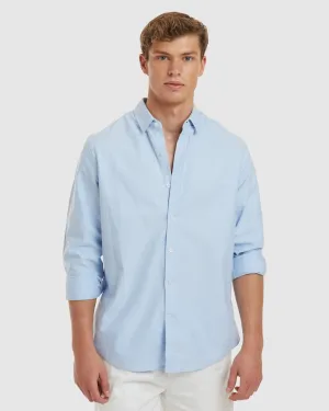 Oxford-Casual Blue Cotton Shirt