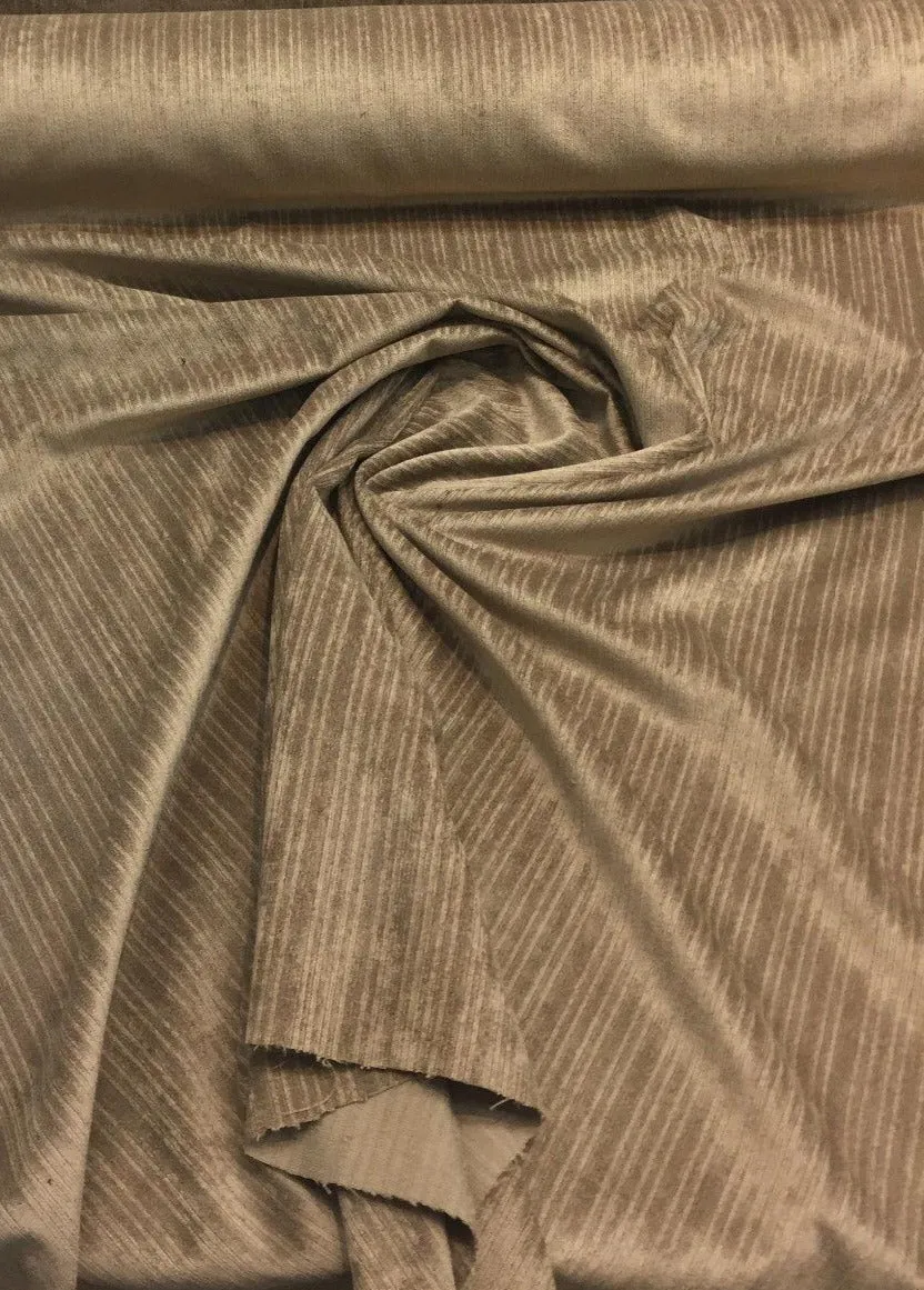 P Kaufmann Kismet Textured Polyester Upholstery Fabric - Corduroy-Like Ridge, Earthy Brown by the yard